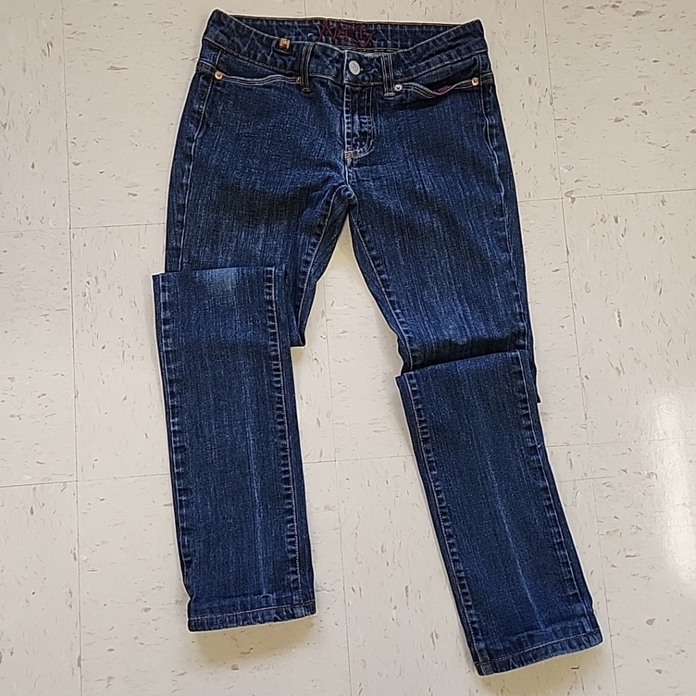 Notify Denim Anemone Low Rise Dark Wash Straight Leg Jeans Women's Size 27 Italy